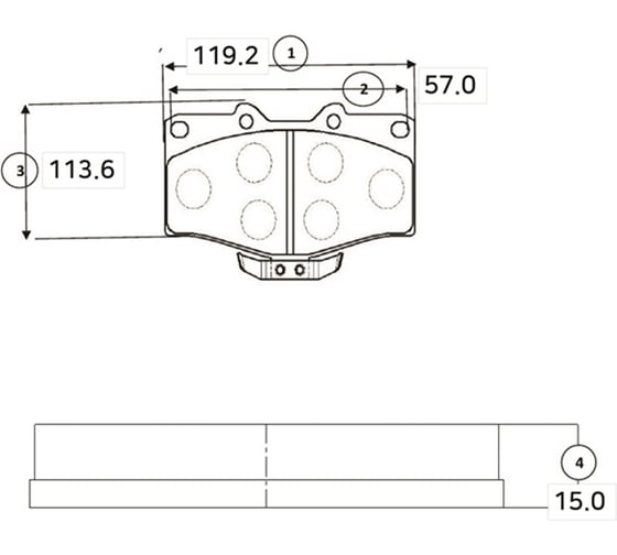 Тормозные колодки передние CTR GK1109