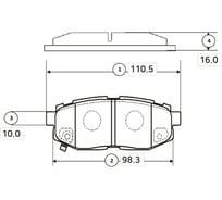 Тормозные колодки задние CTR GK1014