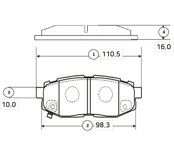 Тормозные колодки задние CTR GK1014 1
