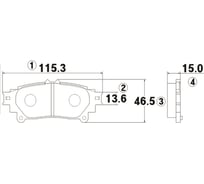 Тормозные колодки задние CTR GK1085