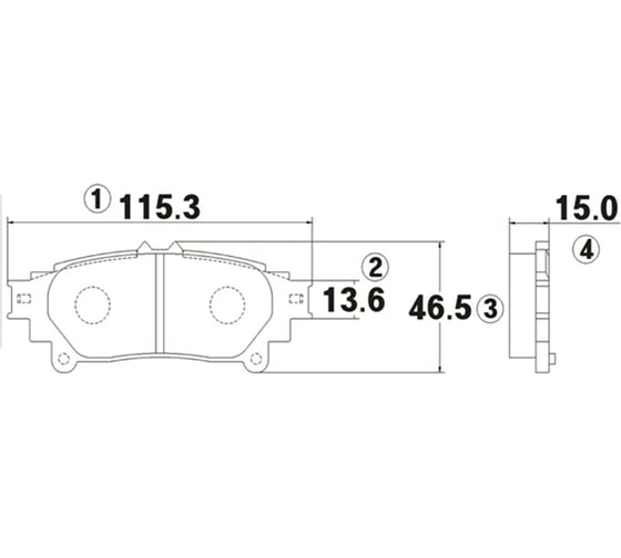 Тормозные колодки задние CTR GK1085