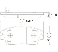 Тормозные колодки передние CTR GK1368