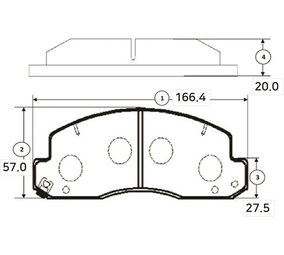 Тормозные колодки передние CTR GK1152 1