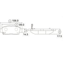 Тормозные колодки задние CTR GK1054