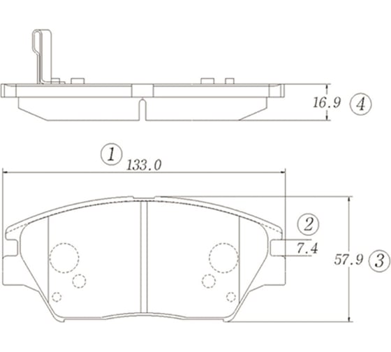 Тормозные колодки CTR GK1353 1