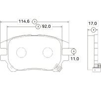 Тормозные колодки передние CTR GK1073