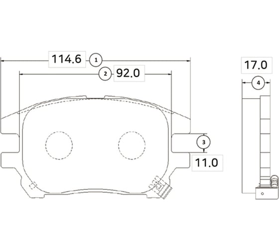 Тормозные колодки передние CTR GK1073 1