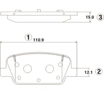 Тормозные колодки задние CTR GK1410