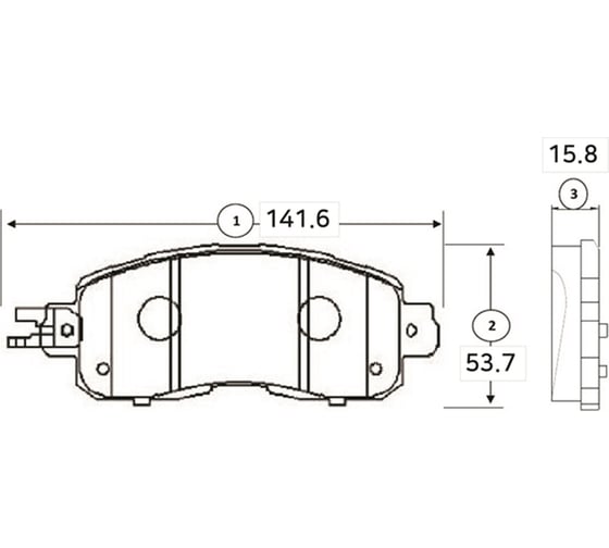 Тормозные колодки передние CTR GK1358