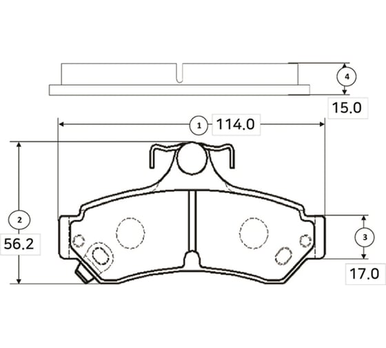 Тормозные колодки CTR GK1080 1