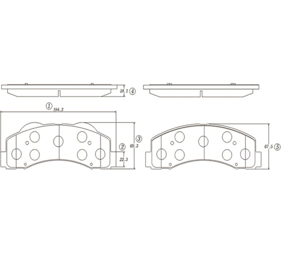 Тормозные колодки CTR GK0217 1