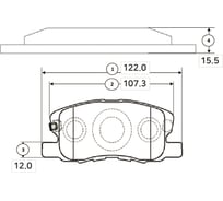 Тормозные колодки передние CTR GK0636