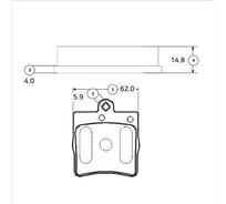 Тормозные колодки задние CTR GK0062
