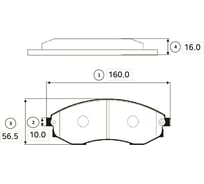 Тормозные колодки передние CTR GK0559
