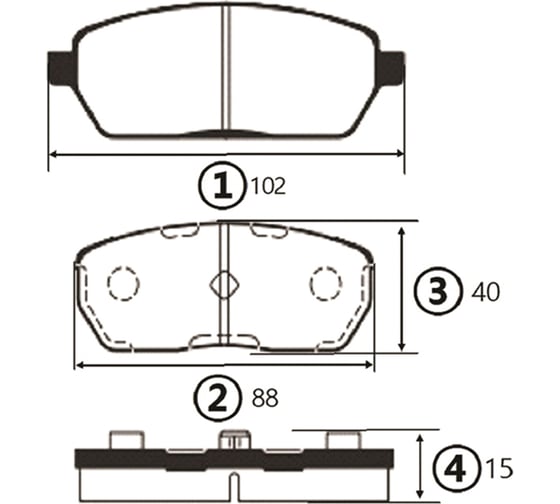 Тормозные колодки CTR GK0960 1