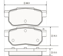 Тормозные колодки задние CTR GK0370