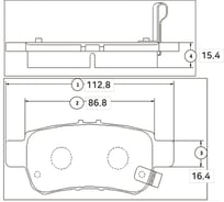 Тормозные колодки CTR GK0340