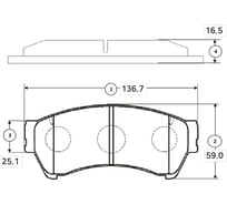 Тормозные колодки передние CTR GK0214