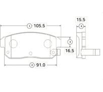 Тормозные колодки задние CTR GK0734
