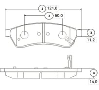 Тормозные колодки задние CTR GK0444