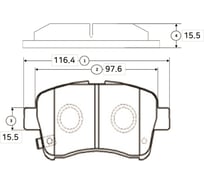 Тормозные колодки передние CTR GK0942