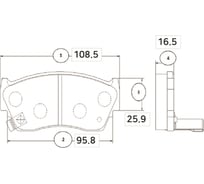 Тормозные колодки передние CTR GK0719