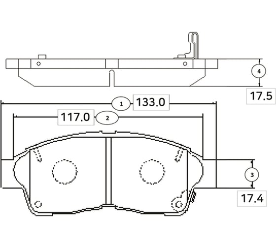 Колодки тормозные передние CTR GK1015