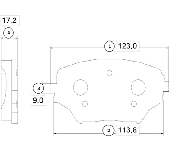 Колодки тормозные передние CTR GK1026