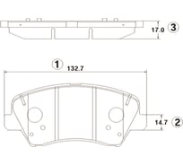Колодки тормозные передние CTR GK1414