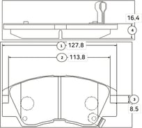 Колодки тормозные передние CTR GK0572