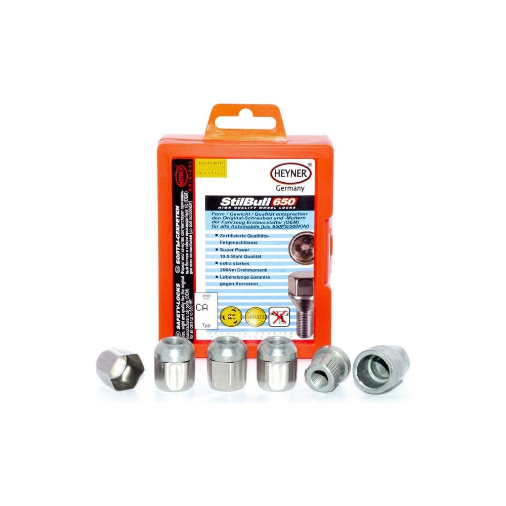 Гайки-секретки CA (M12x1.5; L=25 мм; ключ 19) Heyner 856 240 - выгодная ...