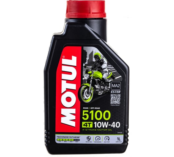Моторное масло 5100 4T SAE 10W40 1 л MOTUL 104066