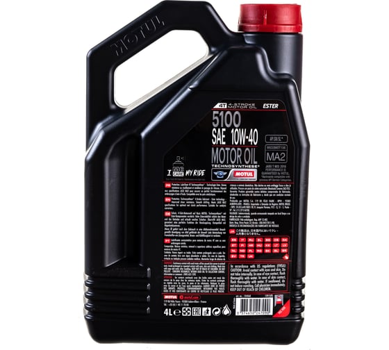 Моторное масло 5100 4T SAE 10W40 4 л MOTUL 104068