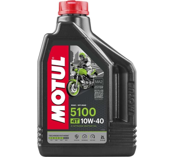 Моторное масло 5100 4T SAE 10W40 2 л MOTUL 104067