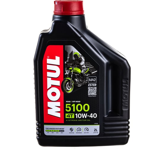 Моторное масло 5100 4T SAE 10W40 2 л MOTUL 104067