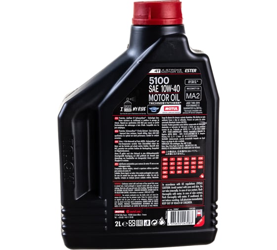 Моторное масло 5100 4T SAE 10W40 2 л MOTUL 104067