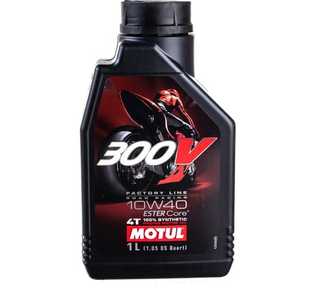 Моторное масло 300 V 4T FL Road Racing SAE 10W40 1 л MOTUL 104118