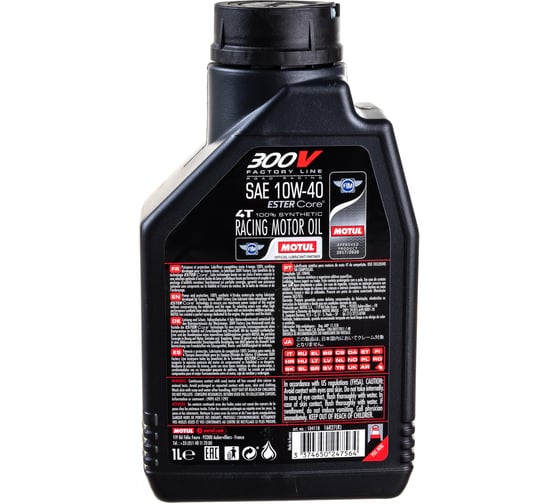 Моторное масло 300 V 4T FL Road Racing SAE 10W40 1 л MOTUL 104118