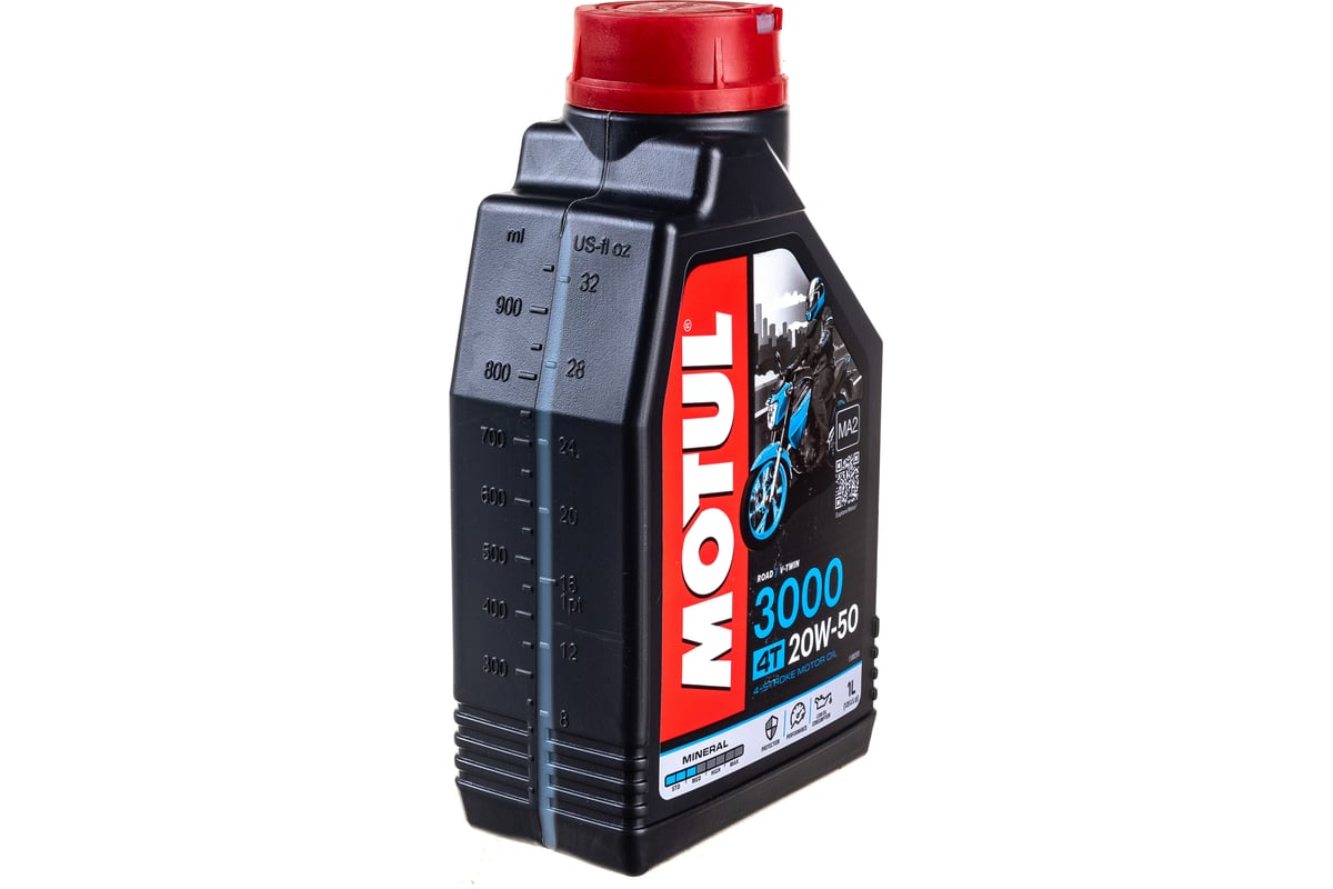 Моторное масло для мотоциклов 3000 4T SAE 20W50 1 л MOTUL 107318 ...