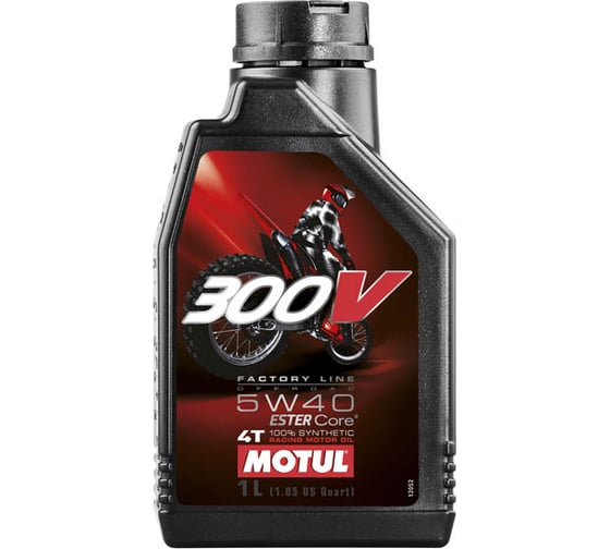 Моторное масло 300 V 4T Off Road SAE 5W40 1 л MOTUL 104134 1
