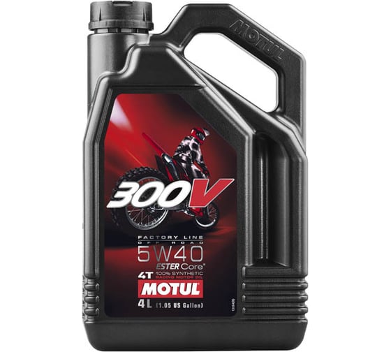 Моторное масло 300 V 4T Off Road SAE 5W40 4 л MOTUL 104135 1