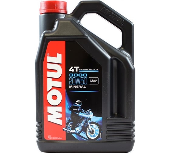 Моторное масло для мотоциклов 3000 4T SAE 20W50 4 л MOTUL 107319