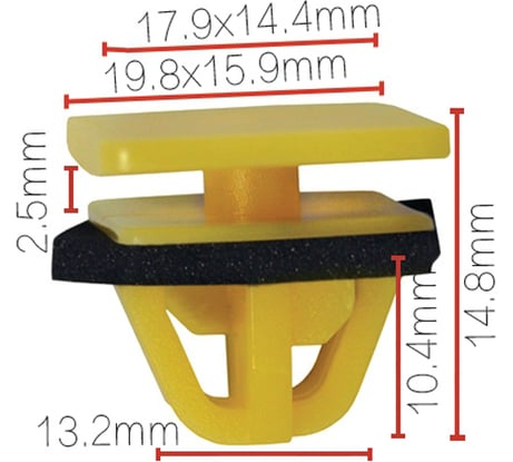 Клипса крепежная для а/м Hyundai 87758-3d000 10 шт Nord-Yada 909193