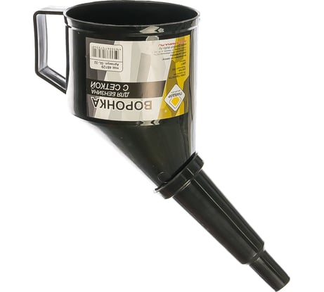 Воронка для бензина с сеткой ГЛАВДОР Lux GL-32, черная 48129