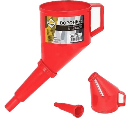 Воронка для бензина с сеткой ГЛАВДОР Lux GL-794, красная 54858