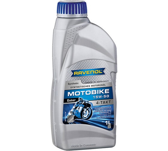 Моторное масло Motobike 4-T Ester SAE 15W-50 1 л RAVENOL 1172113-001-01-999