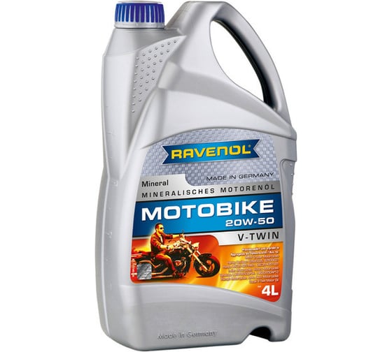 Моторное масло Motobike V-Twin SAE 20W-50 Mineral 4 л RAVENOL 1173105-004-01-999 1