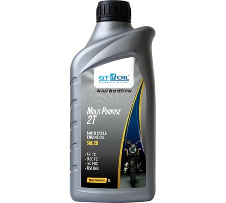 Масло Multi Purpose 2T, SAE 20, API TC, 1 л GT OIL 8809059407660