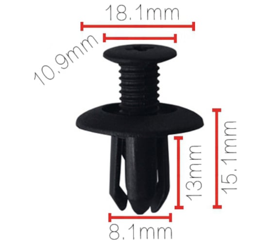 Клипса крепежная для а/м hyundai, kia, для бампера 0g03250037a 10 шт Nord-Yada 909248