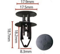 Клипса крепежная для а/м Lada Vesta, Largus, XRAY, Granta FL бампера 05400-0001r 10 шт Nord-Yada 909255